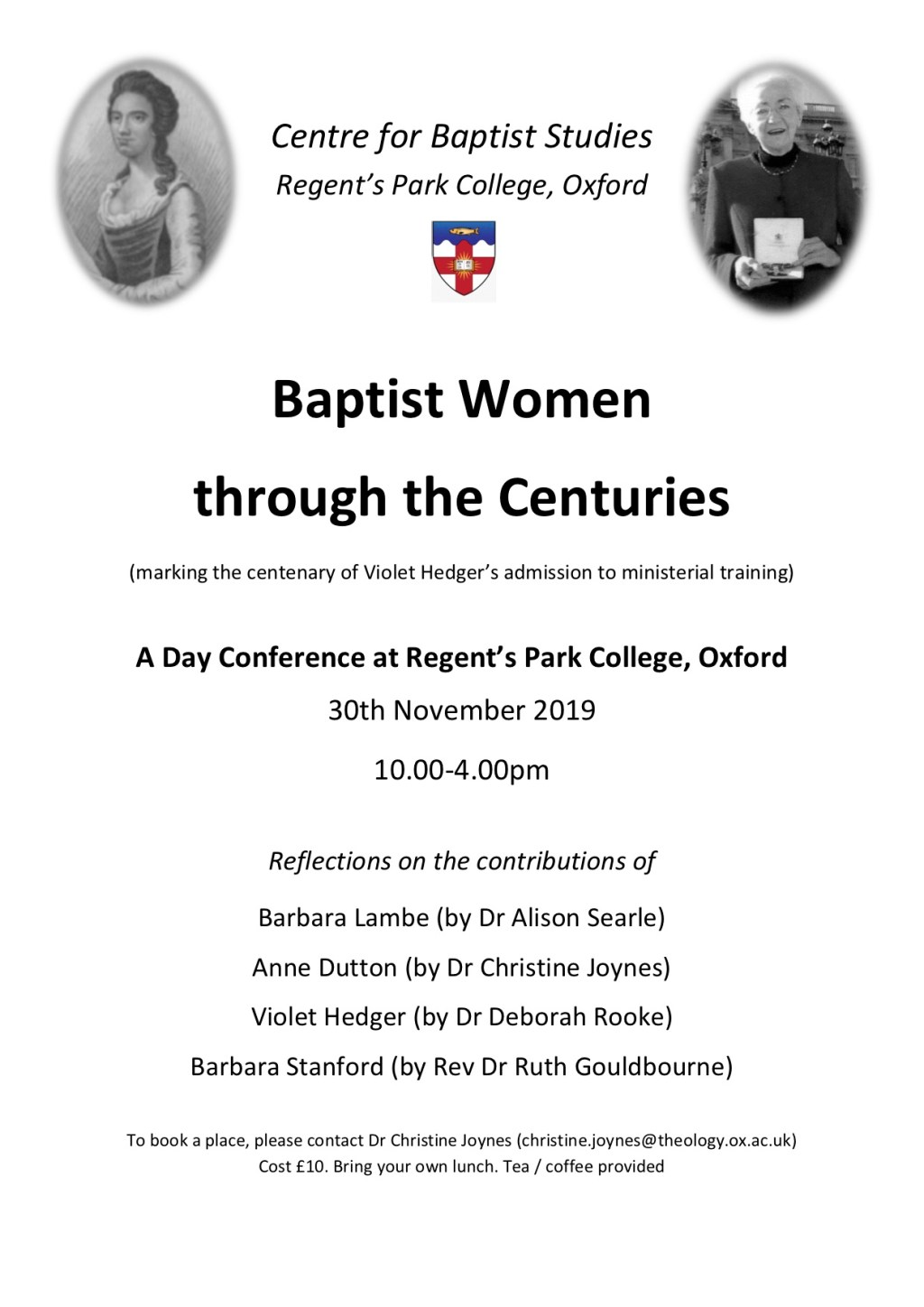 NEWS | Baptist Women through the Centuries, Regent’s Park College,&nbsp;Oxford