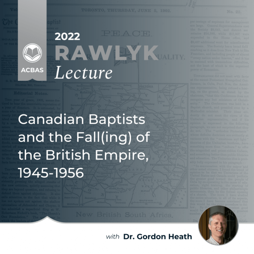 NEWS | The 2022 Rawlyk Lecture&nbsp;(ACBAS)
