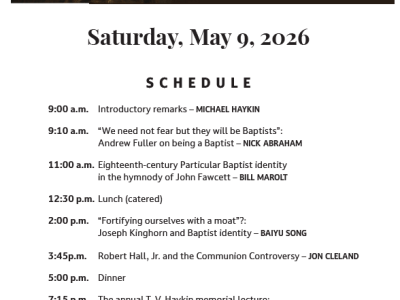 NEWS | Baptist Perspectives from the Long Eighteenth Century&nbsp;Conference
